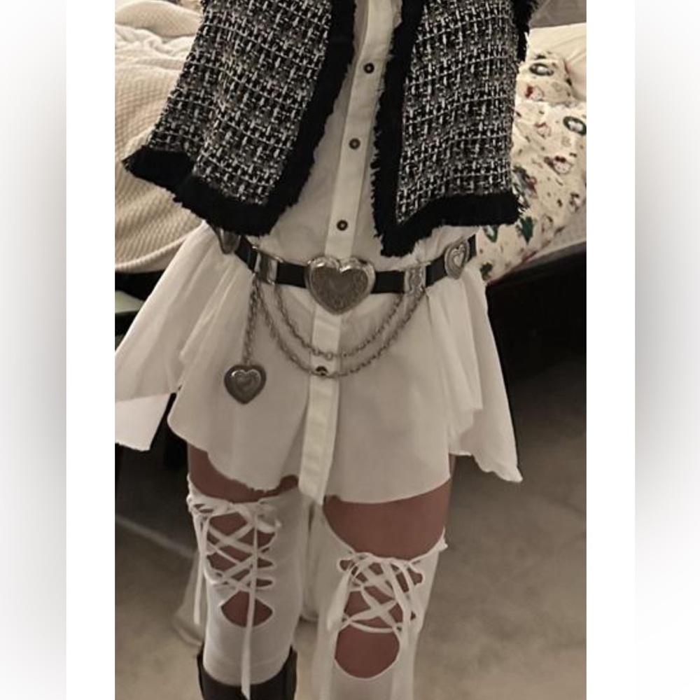 Free peoples ticked and tied over the knee socks - Picture 6 of 7